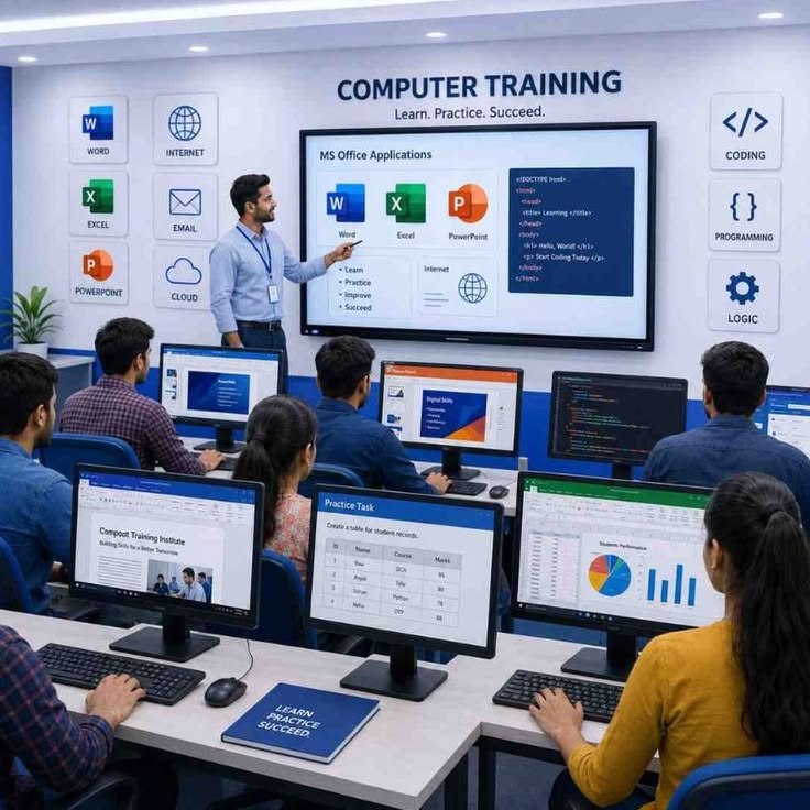 Students in IT training program at Social Tree Technology